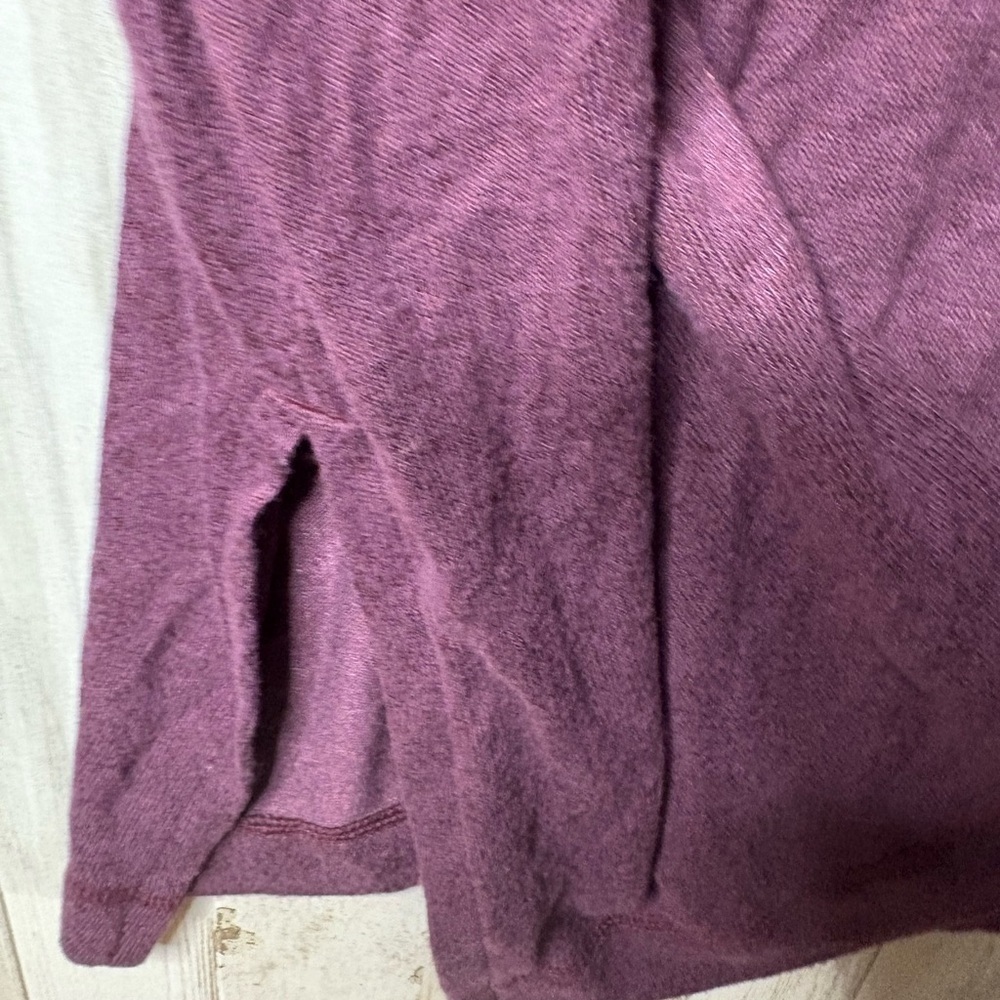 OLD NAVY Long Sleeve Oversized Boyfriend Henley Plush Knit Tunic Dark Purple XXL - Picture 6 of 14